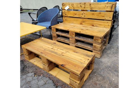 SALON EN PALETTE BANC + TABLE