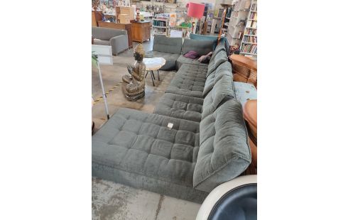 CANAPE D'ANGLE GRIS 5 MODULES   FAMA