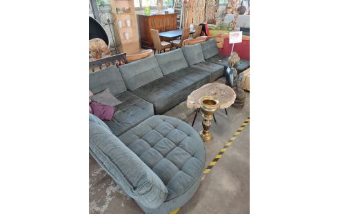 CANAPE D'ANGLE GRIS 5 MODULES   FAMA