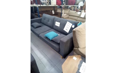 CANAPE CONVERTIBLE 3 PLACES BLEU GRIS