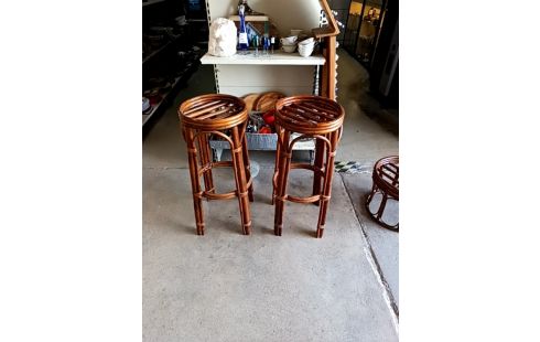 TABOURET DE BAR ROTIN SANS COUSSIN