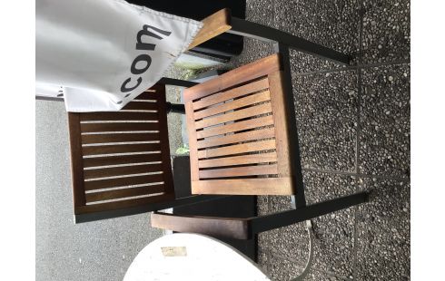 FAUTEUIL BOIS EXOTIQUE METAL