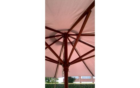 SONNENSCHIRM BEIGE STOFF, , HOLZ OHNE FUSS MET