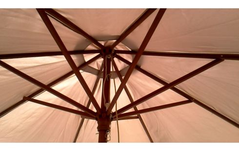 SONNENSCHIRM BEIGE STOFF, , HOLZ OHNE FUSS MET