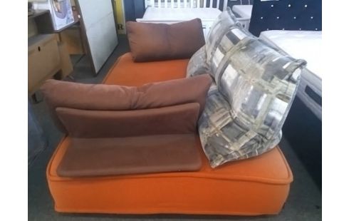 CANAPE ROCHE BOBOIS ORANGE 200X120 (TRACES DELAVAGE)
