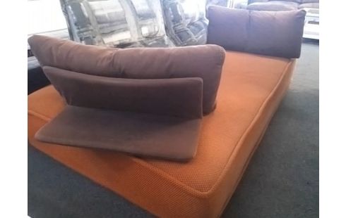 CANAPE ROCHE BOBOIS ORANGE 200X120 (TRACES DELAVAGE)