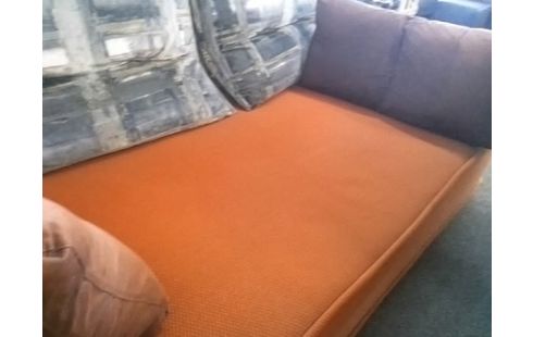 CANAPE ROCHE BOBOIS ORANGE 200X120 (TRACES DELAVAGE)
