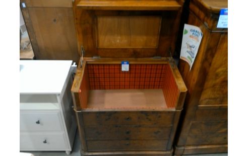 MEUBLE DE TOILETTE ANCIEN 3 TIROIRS NOYER