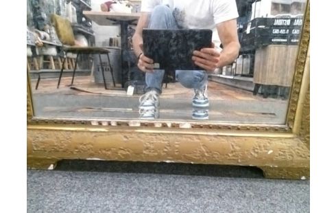 MIROIR DORE BISEAUTE ANCIEN