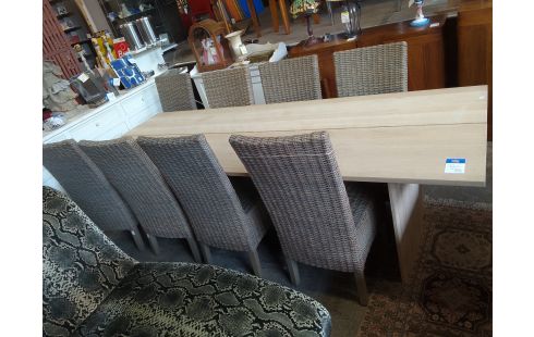 TABLE CHENE MASSIF RECTANGULAIRE BOLIO PRIX NEUF 5000 EUR