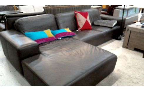 ECKSOFA BRAUN LEDER