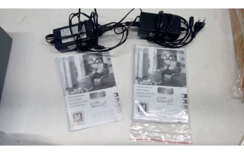 HUKLA RELAXSTOEL ZWART LEDER MET TOEBEHOREN