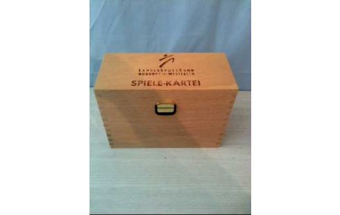 KARTEIKASTEN HOLZ HELL MIT SPIELE-KARTEI