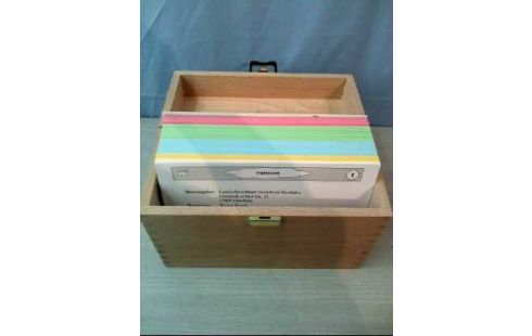 KARTEIKASTEN HOLZ HELL MIT SPIELE-KARTEI