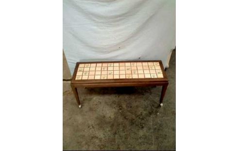 FLIESENTISCH HOLZ AUF ROLLEN FLORAL HELL