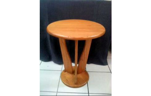 BEISTELLTISCH HOLZ RUND 3 BEINE