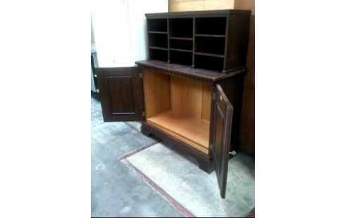 BUFFETSCHRANK HOLZ DUNKEL 2-TÜREN 8-E.