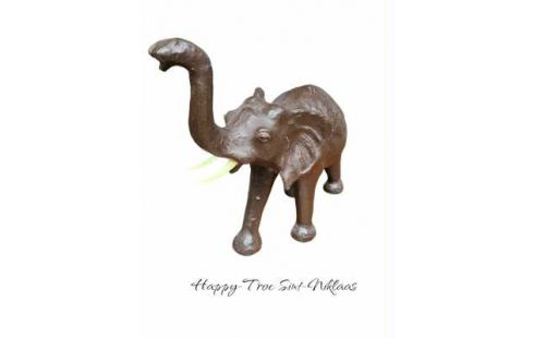 ESTATUA, , ELEFANTE PAPEL MACHÉ PARDO