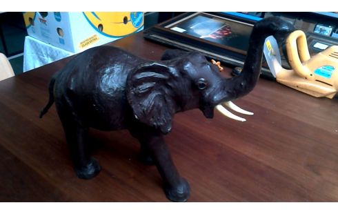 ESTATUA, , ELEFANTE PAPEL MACHÉ PARDO