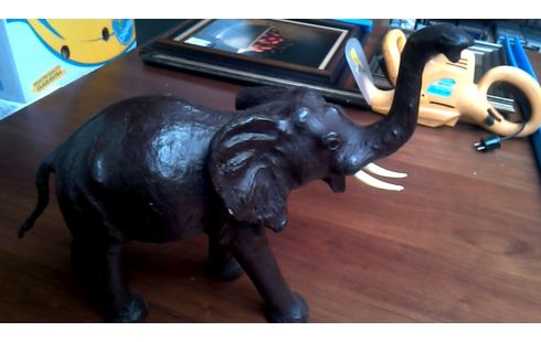 ESTATUA, , ELEFANTE PAPEL MACHÉ PARDO