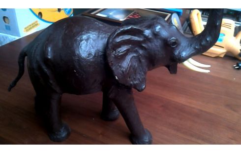 ESTATUA, , ELEFANTE PAPEL MACHÉ PARDO