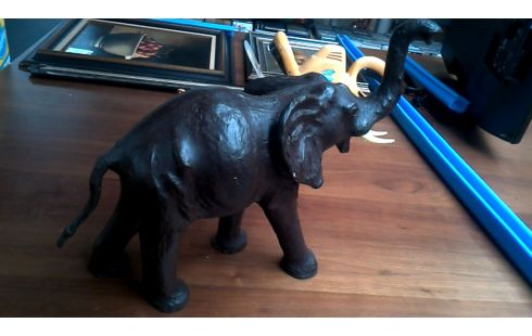 ESTATUA, , ELEFANTE PAPEL MACHÉ PARDO