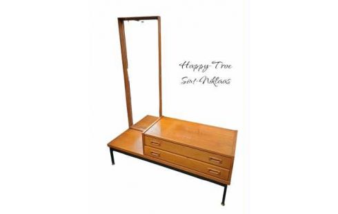 KOMMODE MET, , SPIEGEL IM VINTAGE-STIL 2 SCHUBLADEN