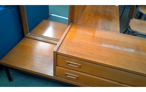 KOMMODE MET, , SPIEGEL IM VINTAGE-STIL 2 SCHUBLADEN