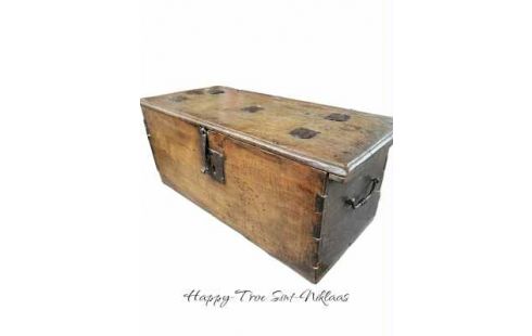 CAJA 1 ANTIGUO MODELO PEQUEÑO ROBLE HIERRO FORJA