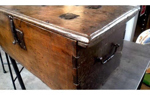 CAJA 1 ANTIGUO MODELO PEQUEÑO ROBLE HIERRO FORJA
