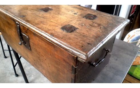 CAJA 1 ANTIGUO MODELO PEQUEÑO ROBLE HIERRO FORJA