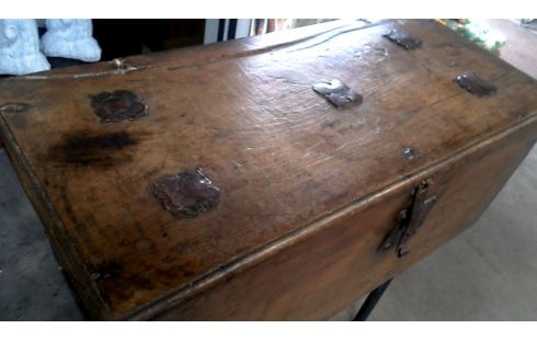 CAJA 1 ANTIGUO MODELO PEQUEÑO ROBLE HIERRO FORJA