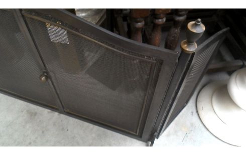 OFFENER KAMIN, , KAMINGITTER EISEN KUPFER