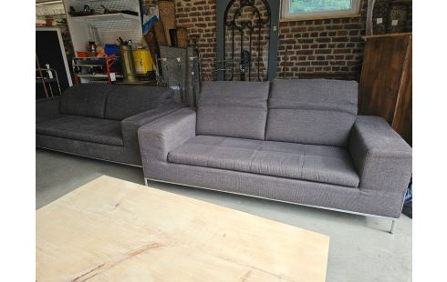 SALON TISSU GRIS 3  +  2