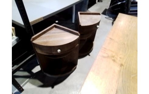 CHEVET D’ANGLE EN BOIS LA PAIRE