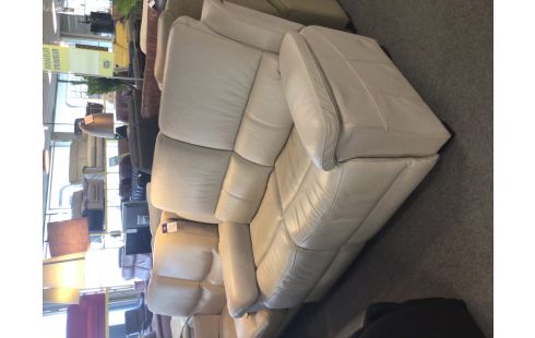 CANAPE 2 PLACES CUIR BEIGE