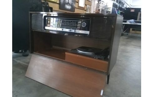 MEUBLE RADIO VINTAGE PLATINE VINYLE HS