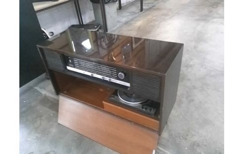 MEUBLE RADIO VINTAGE PLATINE VINYLE HS