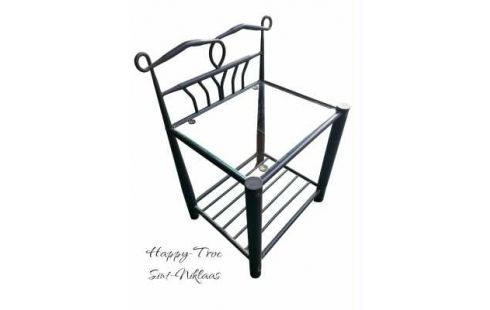 NACHTTISCH SCHWARZ METALL EIS