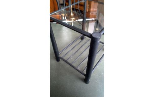 NACHTTISCH SCHWARZ METALL EIS