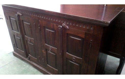 DRESSOIR KOLONIAAL 4 DEUREN MASSIEF HOUT