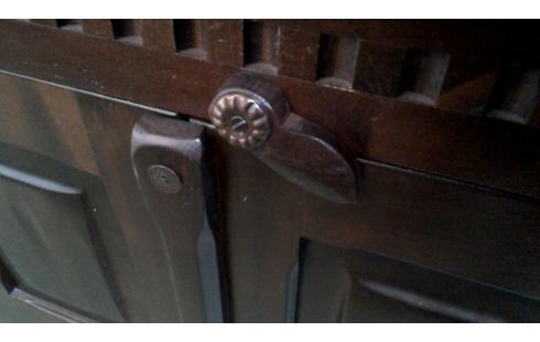 DRESSOIR KOLONIAAL 4 DEUREN MASSIEF HOUT