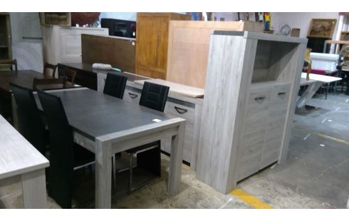 ESSZIMMER, , ANRICHTE., , TISCH, , 4 STÜHLE, , VITRINE MODERN