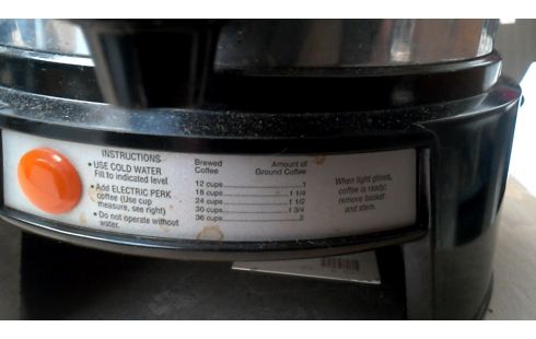 KOFFIEZET ELEK WESTBEND PERCOLATOR