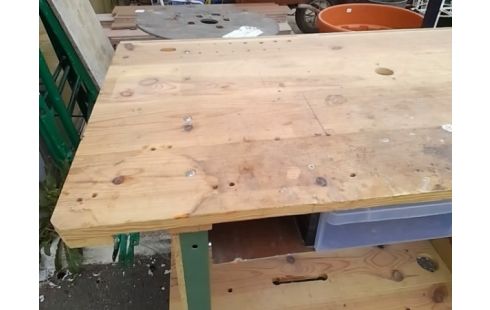 ETABLI BOIS AVEC 2 TIROIRS