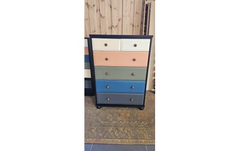 COMMODE 6 TIROIRS PEINTE