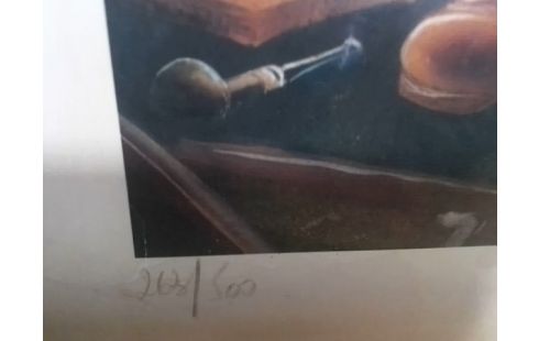 AFFICHE TINTIN ENCADREE NUMEROTEE