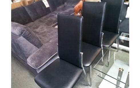 6 CHAISES MODERNE NOIRES