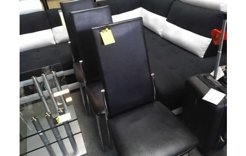 6 CHAISES MODERNE NOIRES