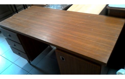 SCHREIBTISCH IM VINTAGE-STIL 3 SCHUBLADEN 1 TÜR